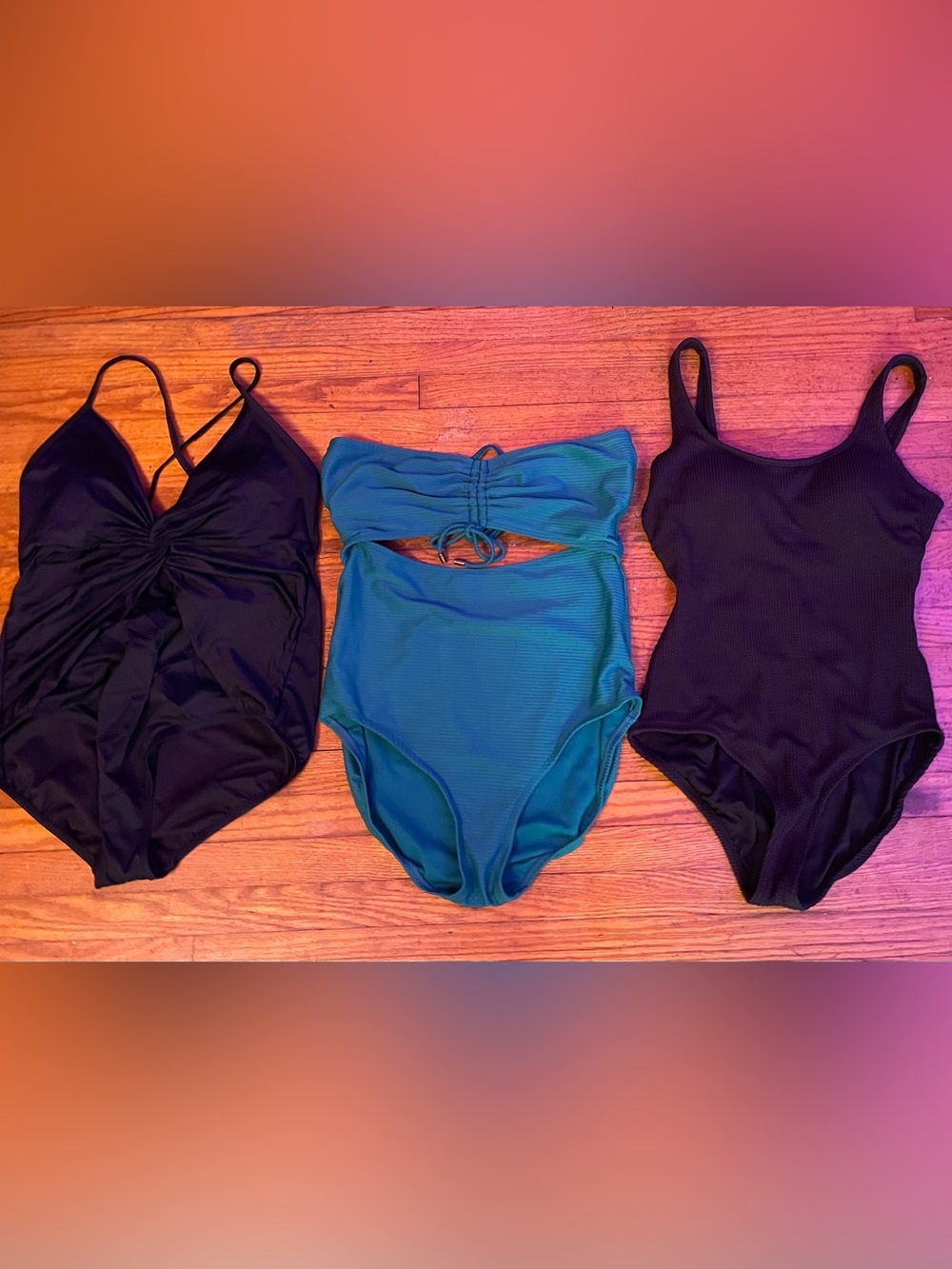 Three XL One Piece Swimsuits